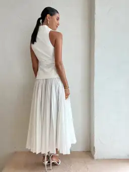 Acler Cliff Dress Ivory White Size AU 8 for rent on The Volte - image 3