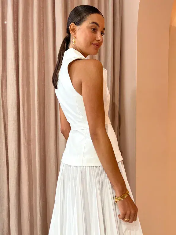 Acler Cliff Dress Ivory White Size AU 8 for rent on The Volte - main image