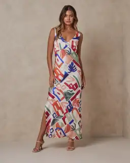 Aere Slip Dress Multi-colored Size AU 16 for rent on The Volte - image 1