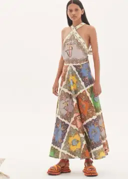 Alemais Trippy Troppo Halter Midi Dress Multi Size 12 for rent on The Volte - image 1