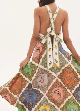 Alemais Trippy Troppo Halter Midi Dress Multi Size 12 for rent on The Volte - image 3