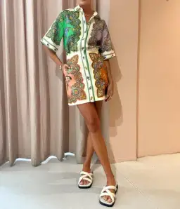 Alemais Trippy Troppo Mini Dress in Multi Size 8