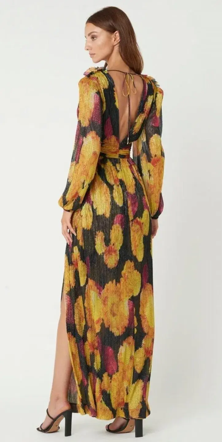 Rebecca Vallance Astoria Long Sleeve Gown Multi Size 10 for rent on The Volte - main image