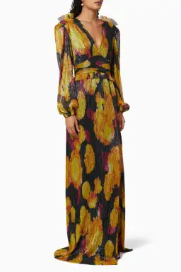 Rebecca Vallance Astoria Long Sleeve Gown Multi Size 10 for rent on The Volte - image 1