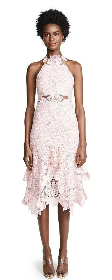 Thurley Waterlily Midi Dress Nude Size 10 for rent on The Volte - main image