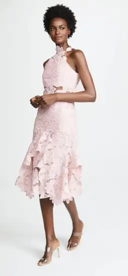 Thurley Waterlily Midi Dress Nude Size 10 for rent on The Volte - image 2