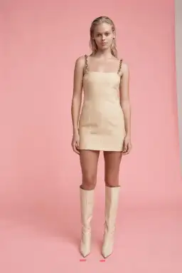 Manning Cartell Neo Classic Mini Dress with Chain Almond Size 8 for rent on The Volte - image 1