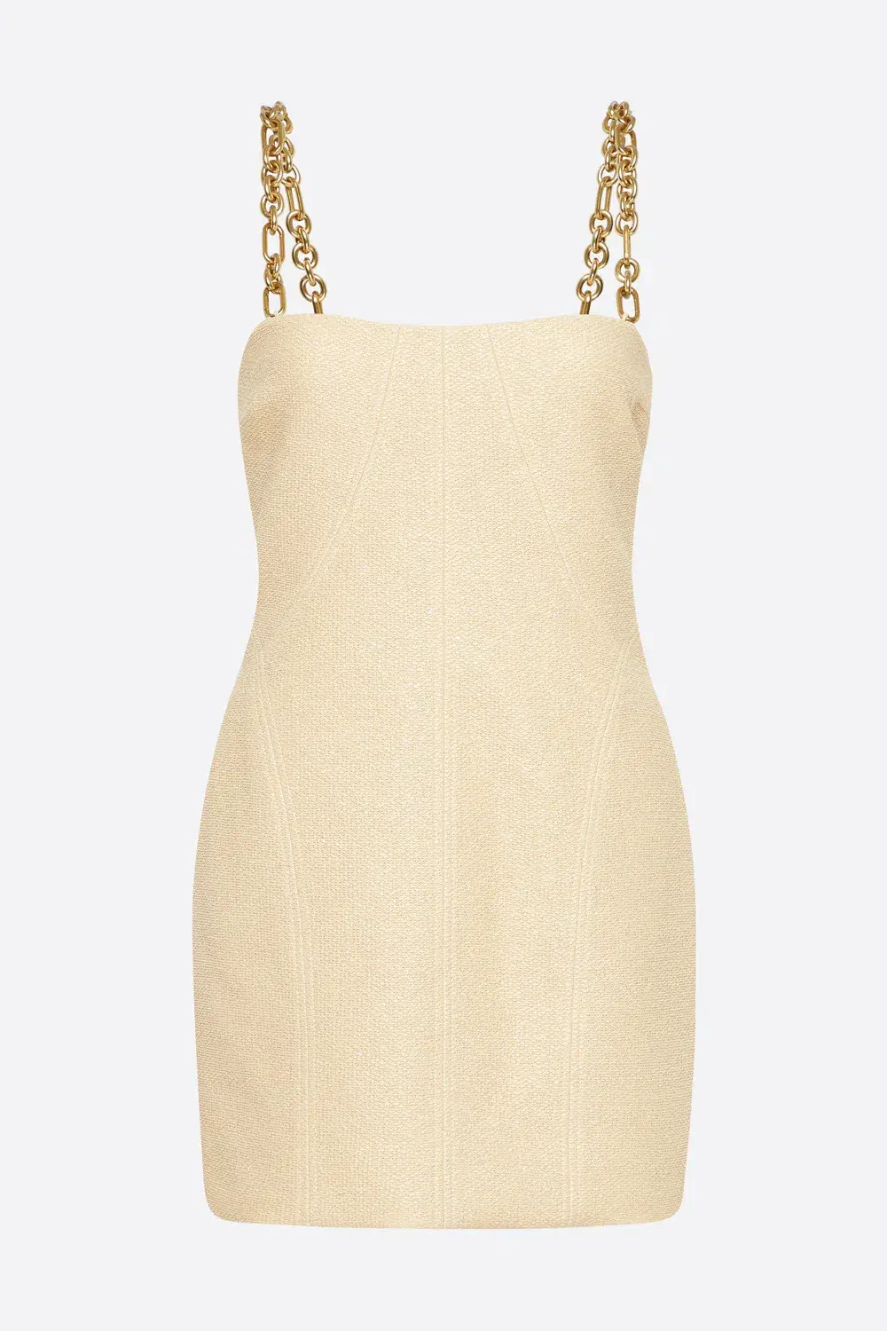 Manning Cartell Neo Classic Mini Dress with Chain Almond Size 8 for rent on The Volte - main image