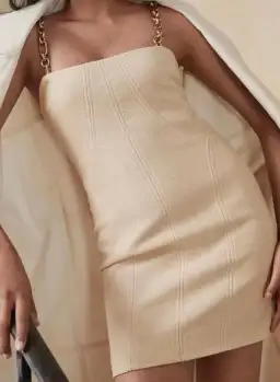 Manning Cartell Neo Classic Mini Dress with Chain Almond Size 8 for rent on The Volte - image 10