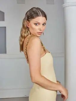 Manning Cartell Neo Classic Mini Dress with Chain Almond Size 8 for rent on The Volte - image 9