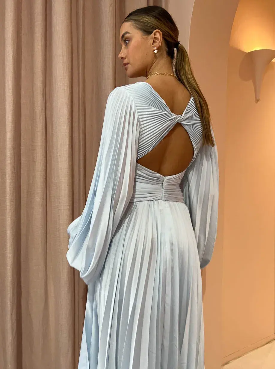 Acler Palms Midi Dress Sky Blue Size 8 for rent on The Volte - main image