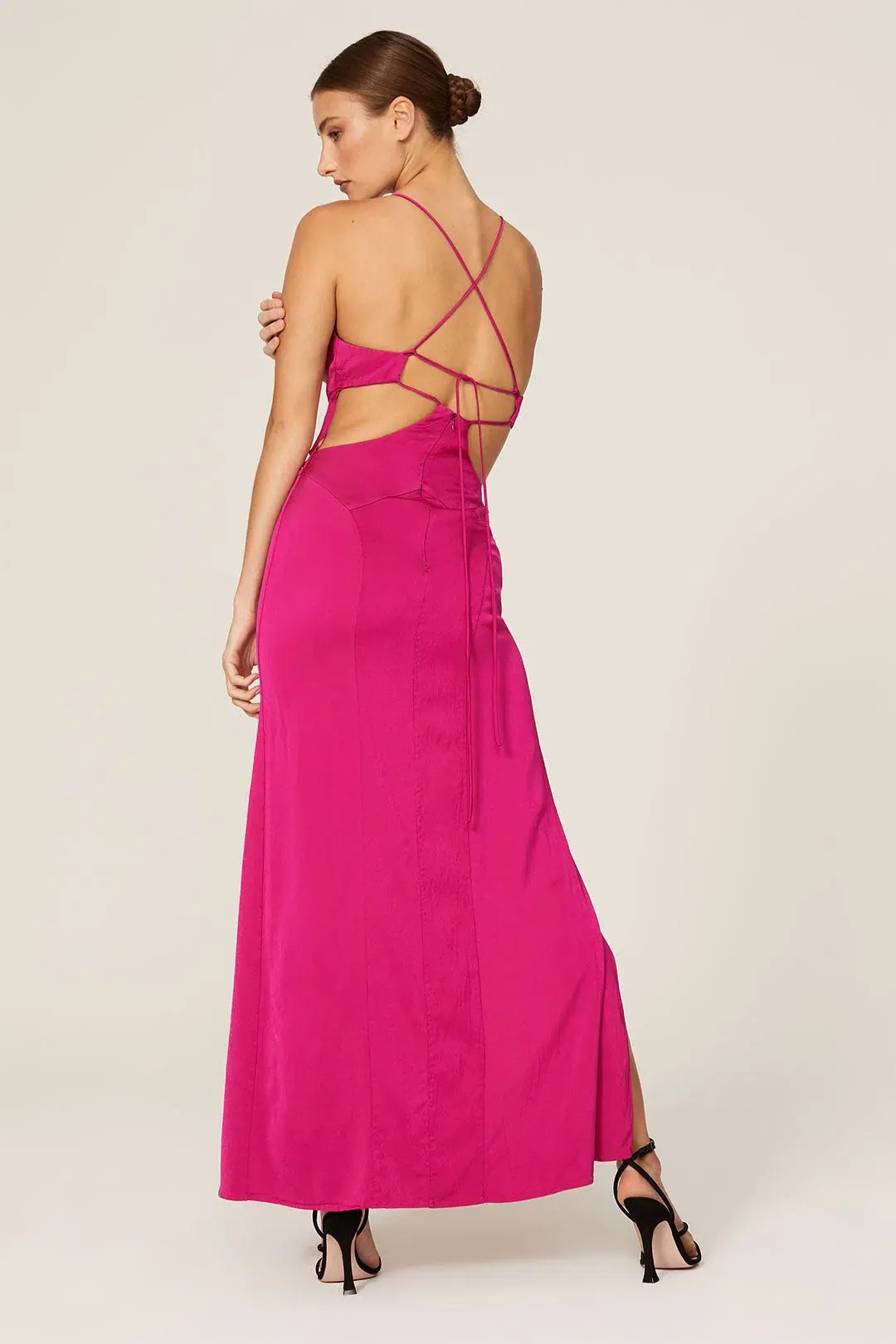 Manning Cartell Facetime Maxi Slip Dress Pink Size 10 for rent on The Volte - main image
