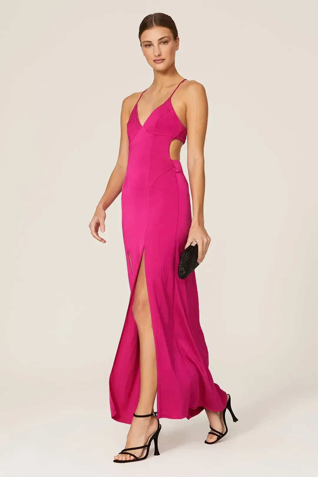 Manning Cartell Facetime Maxi Slip Dress Pink Size 10 for rent on The Volte - main image