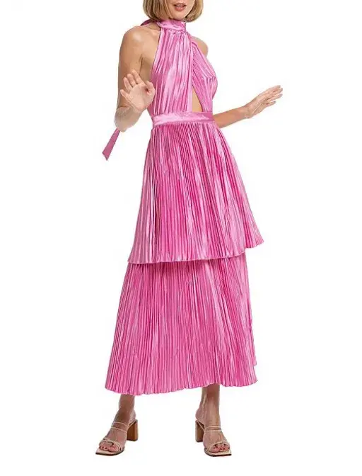 L'Idee Magnifique Midi Dress Pink Size 12 for rent on The Volte - main image