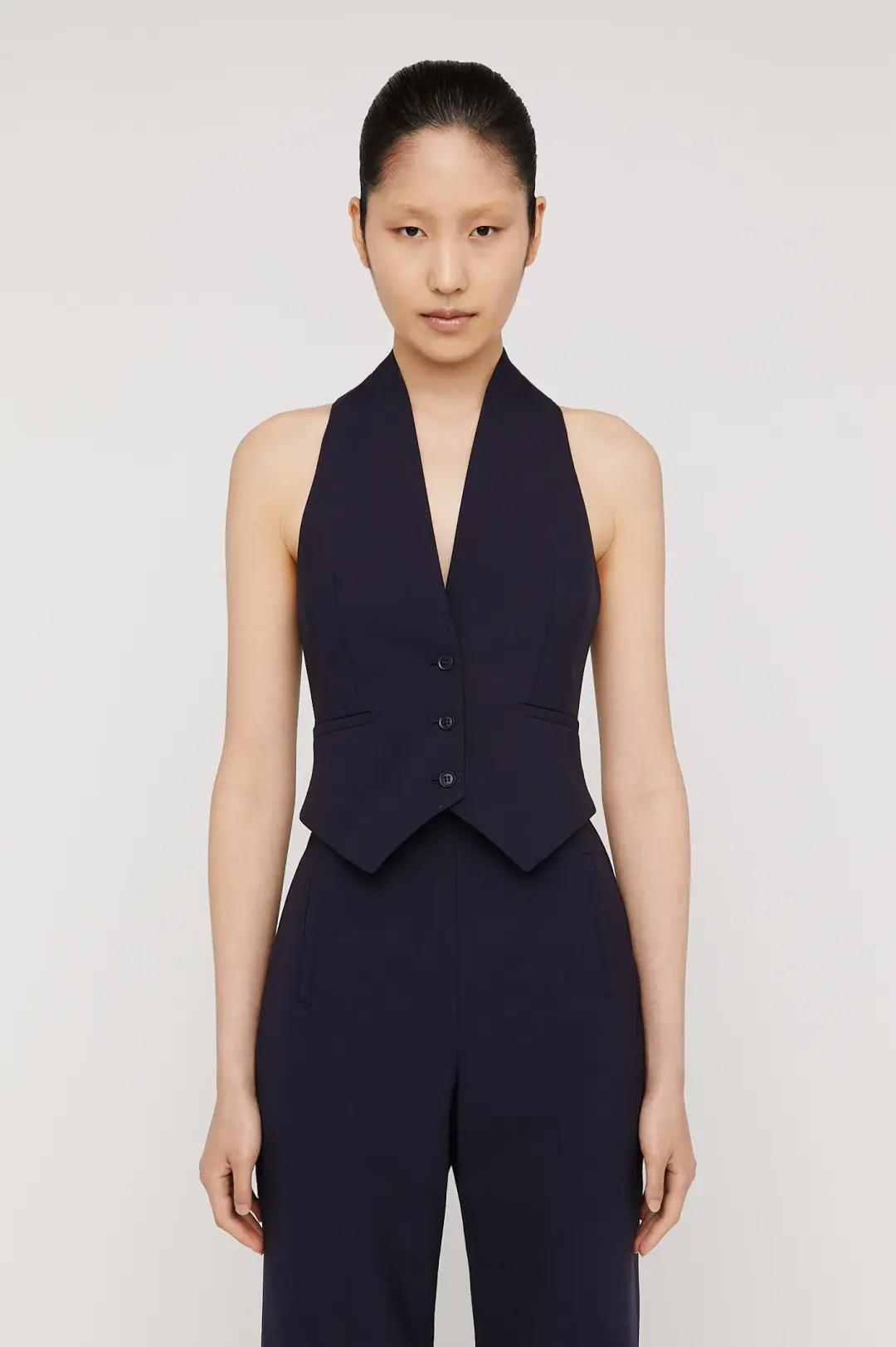 Scanlan Theodore Tailored Waistcoat & Pant Set Navy Size 4 for rent on The Volte - main image