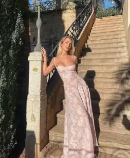 House of CB Seren Corset Lace Back Maxi Dress Pink Size M / Au 10 for rent on The Volte - image 4