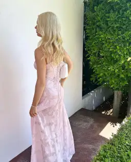 House of CB Seren Corset Lace Back Maxi Dress Pink Size M / Au 10 for rent on The Volte - image 3