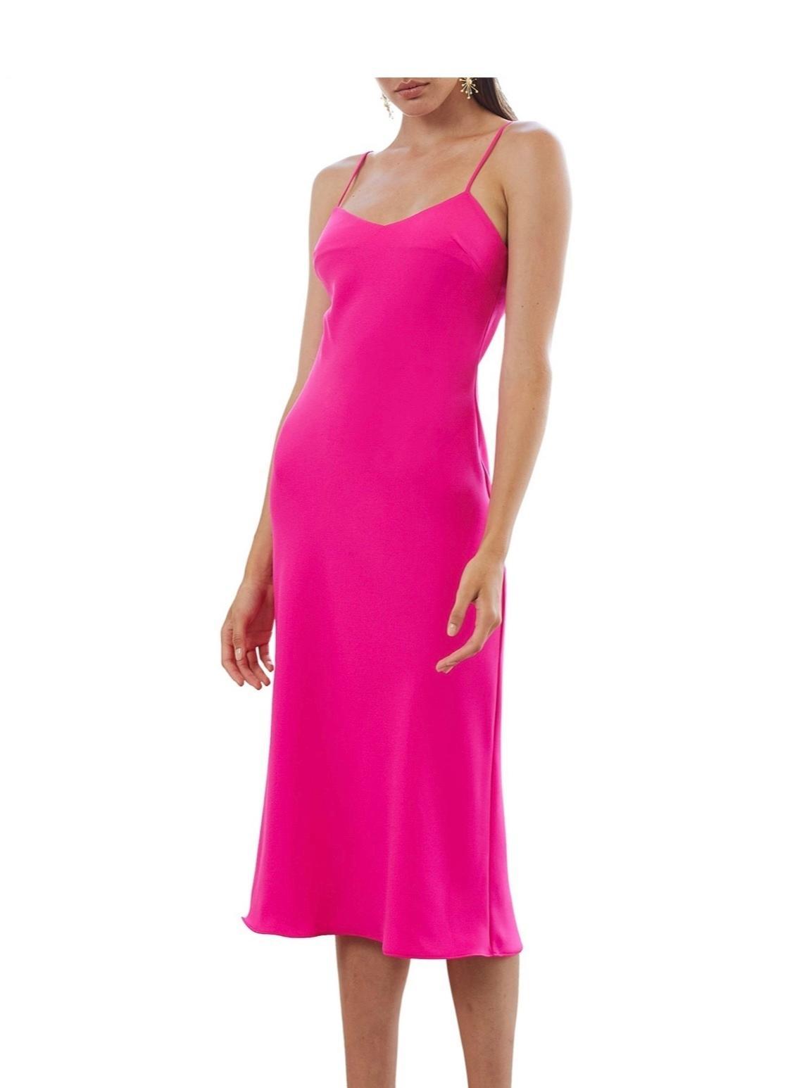 By Johnny Bias Neon Midi Slip Dress Pink Size 6 - Image 2