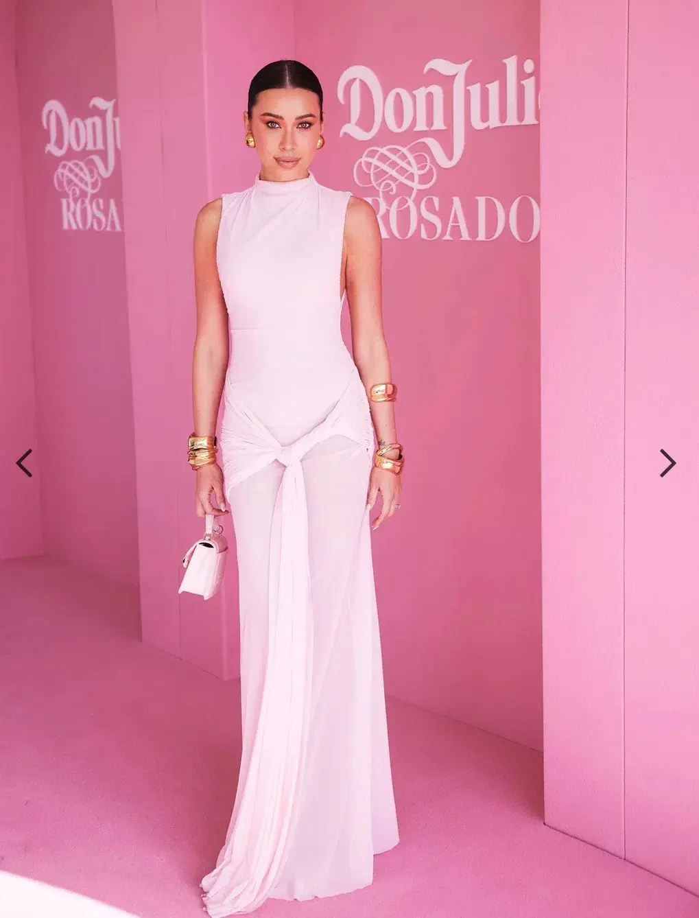 ROZA MAXI DRESS IN PETAL PINK Effie Kats for rent on The Volte - main image