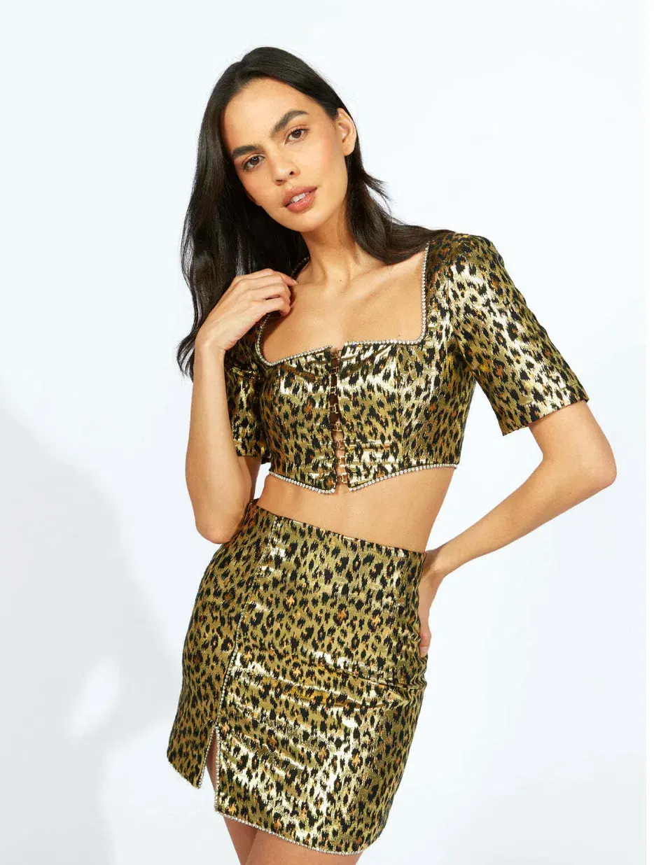 Alice McCall Night Cat Top Gold Size AU 6 for rent on The Volte - main image