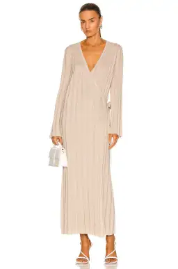 Sir The Label Isobel Wrap Dress Beige Size 2 / AU 10