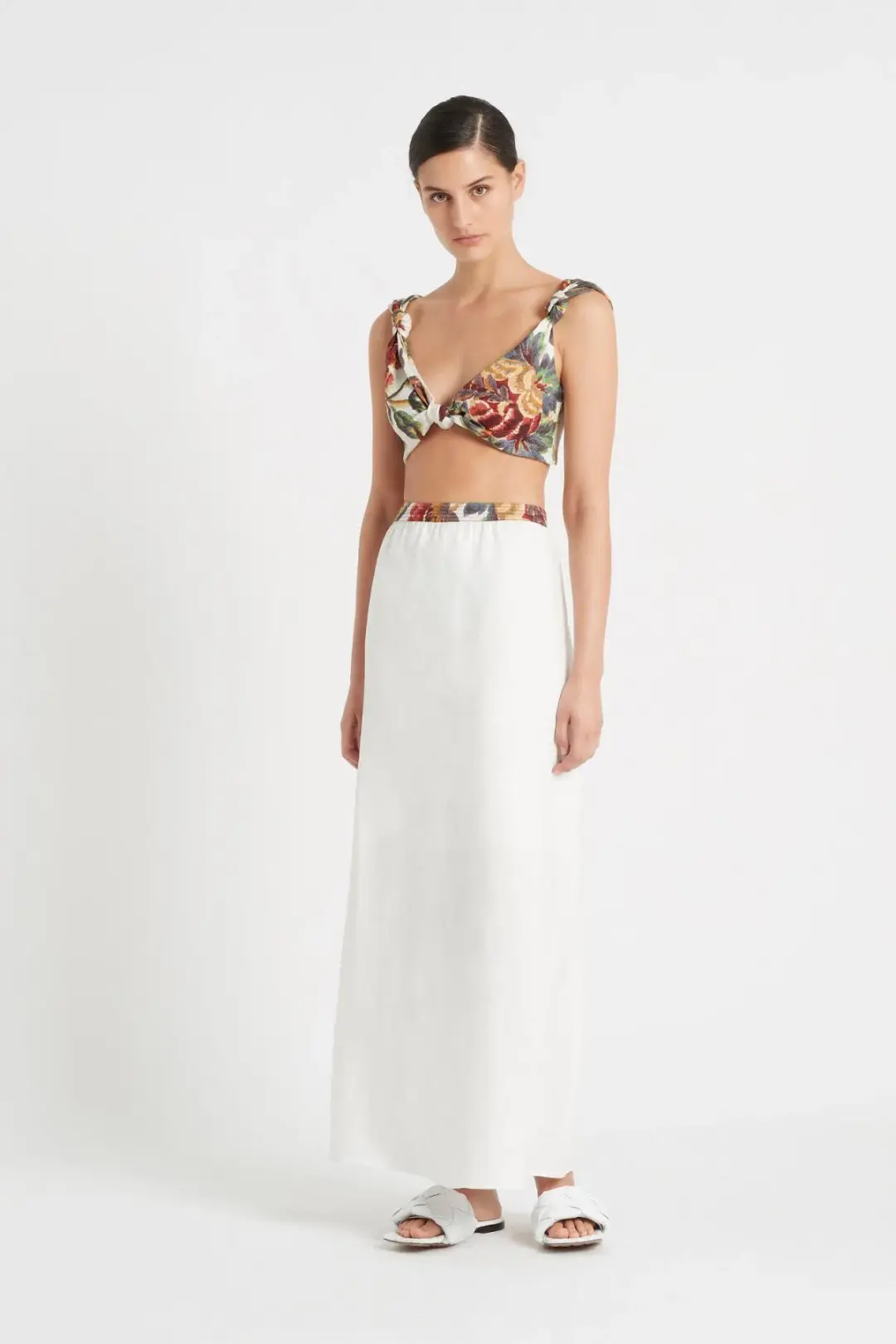 Sir The Label Ambroise Top & Skirt White Size AU 8 for rent on The Volte - main image