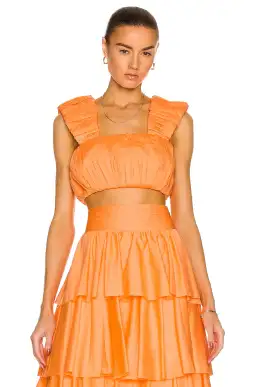 Aje Medina Ruched Cropped Top Mandarin Size 10 for rent on The Volte - image 2