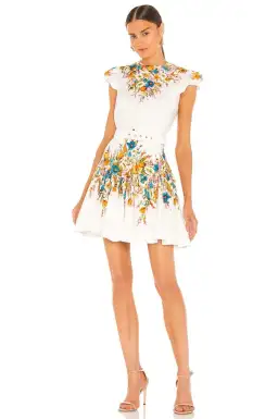 Zimmermann Estelle Tie Mini Dress Floral Size 0 for rent on The Volte - image 1