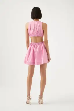 Aje Voyage Braided Cut Out Mini Dress Pink Size 6 / XS for rent on The Volte - image 3