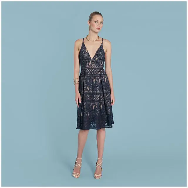 Pilgrim Lynda Dress Navy Size 10 for rent on The Volte - main image