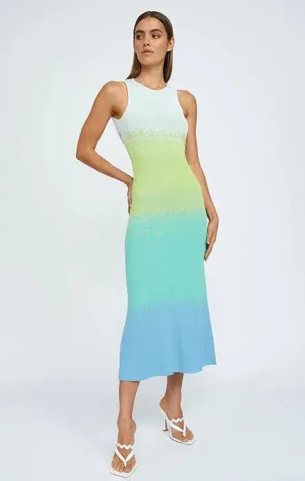 By Johnny Amina Ombré Knit Midi Dress Multi Size 10 / M for rent on The Volte - main image