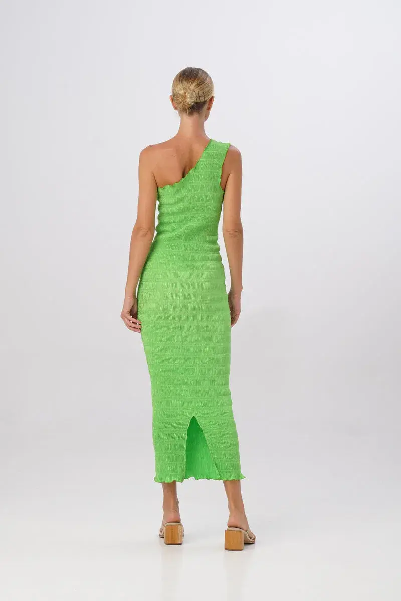 L'idee Gigi Smocking Gown Neon Green Size 12 - Image 3