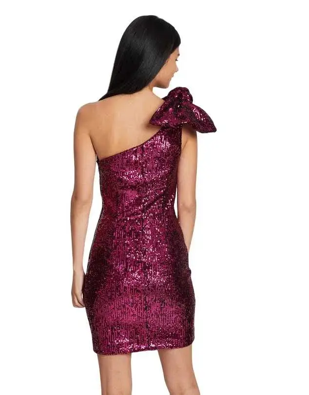 By Johnny Flash Tied Up Dress Pink Sequin Size 8 for rent on The Volte - main image