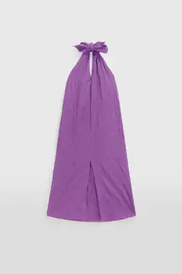 Venroy Crushed Halter Midi Bright Purple Size S/AU 8 for rent on The Volte - image 5