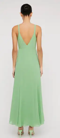 Scanlan Theodore Silk Georgettet Slip Dress Green Size AU 10 for rent on The Volte - image 3