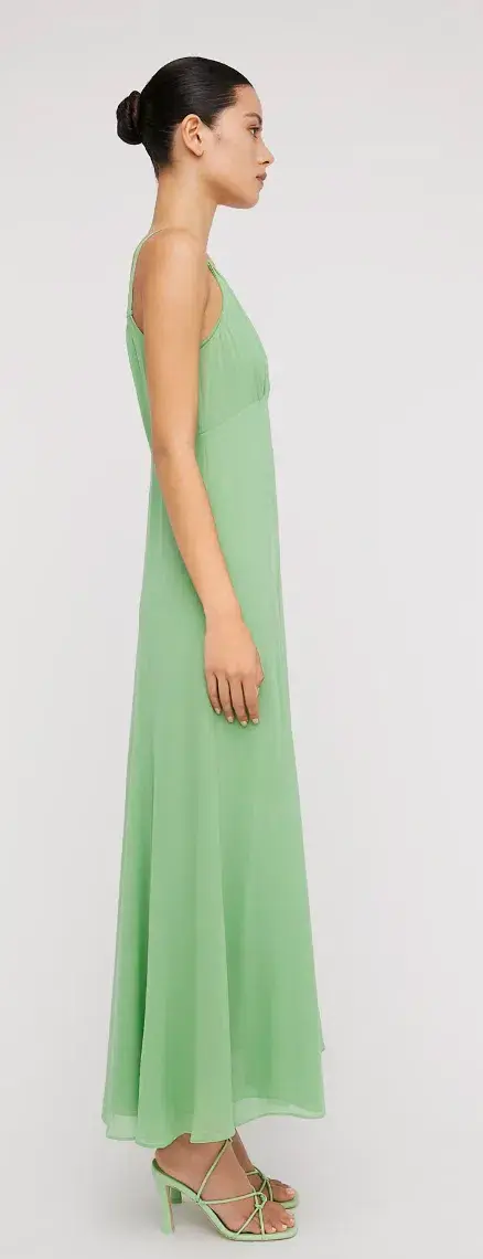 Scanlan Theodore Silk Georgettet Slip Dress Green Size AU 10 for rent on The Volte - main image