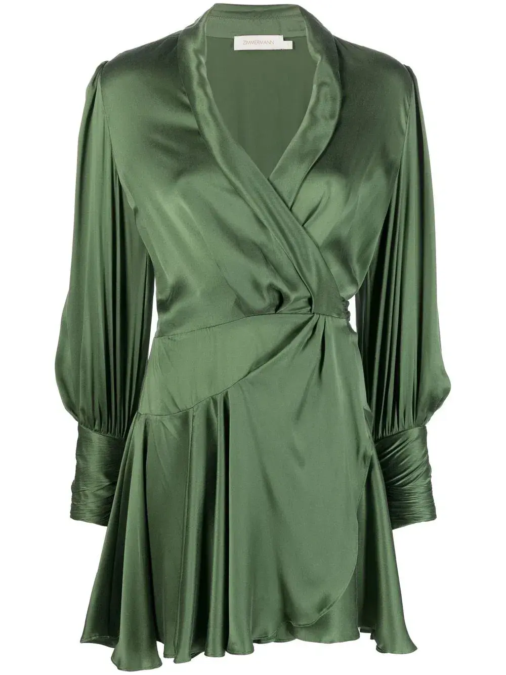Zimmerman Silk Wrap Dress Green Size 1 / AU 10 for rent on The Volte - main image