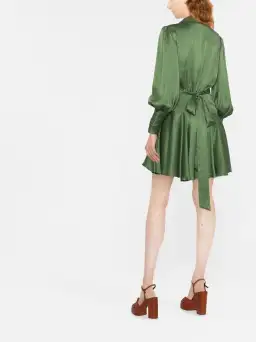 Zimmerman Silk Wrap Dress Green Size 1 / AU 10 for rent on The Volte - image 2