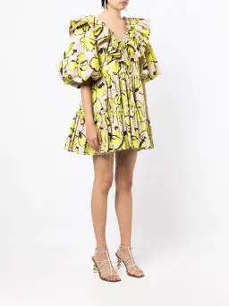 Aje Ruffle Mini Dress Print Size 8 for rent on The Volte - image 2
