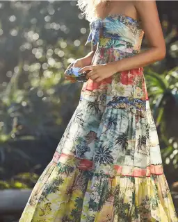 Zimmermann Juliette Tie Front Dress in Spliced Size 0/Au 8 for rent on The Volte - image 1