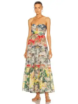 Zimmermann Juliette Tie Front Dress in Spliced Size 0/Au 8 for rent on The Volte - image 3