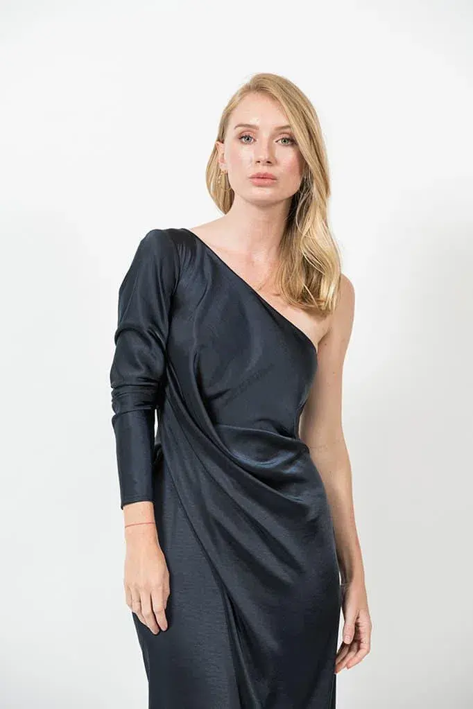 One Fell Swoop Scarlett Gown in Navy Size 8 for rent on The Volte - main image