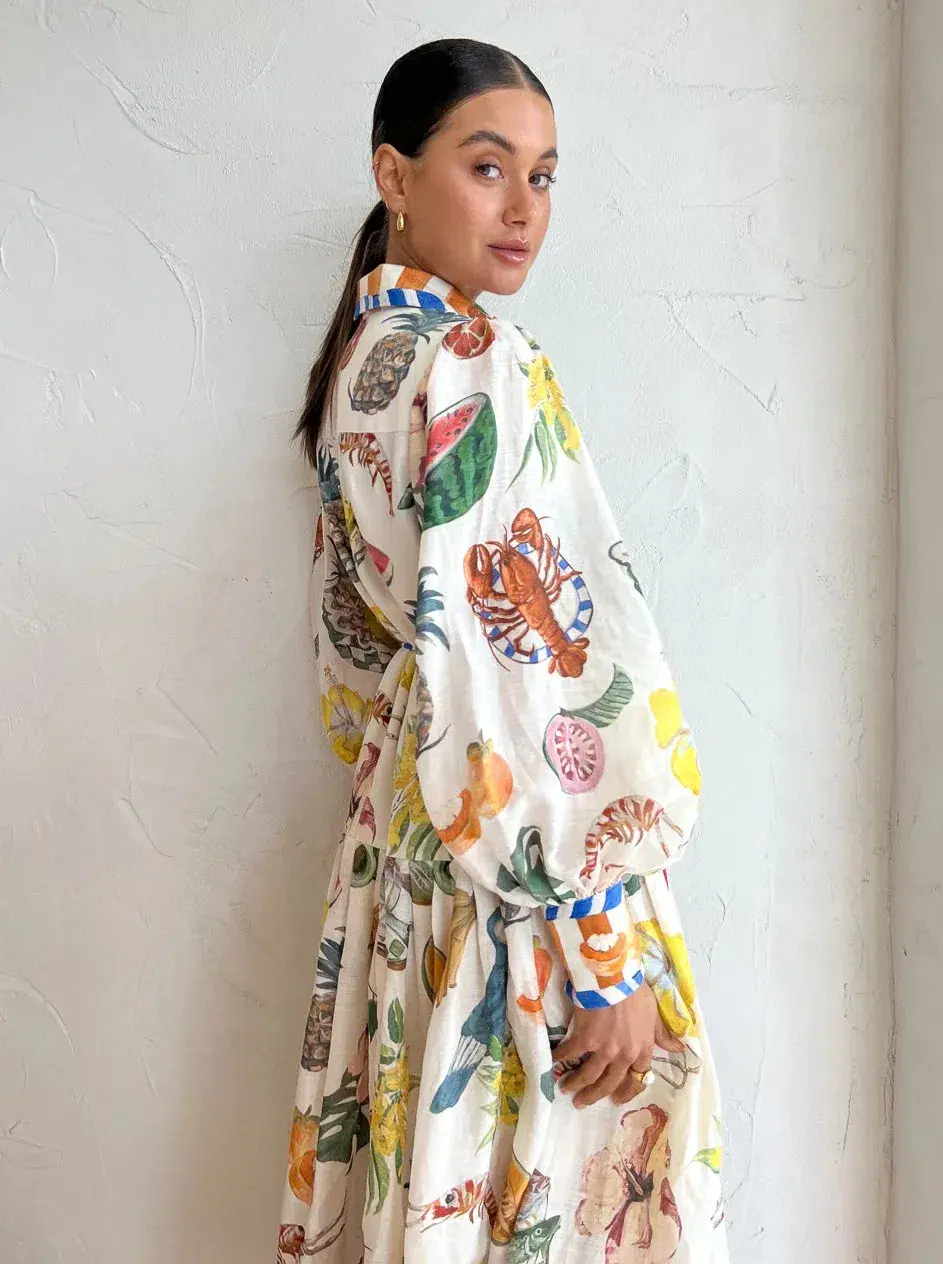 Alemais Theo Shirtdress White Size AU 12 - Image 4