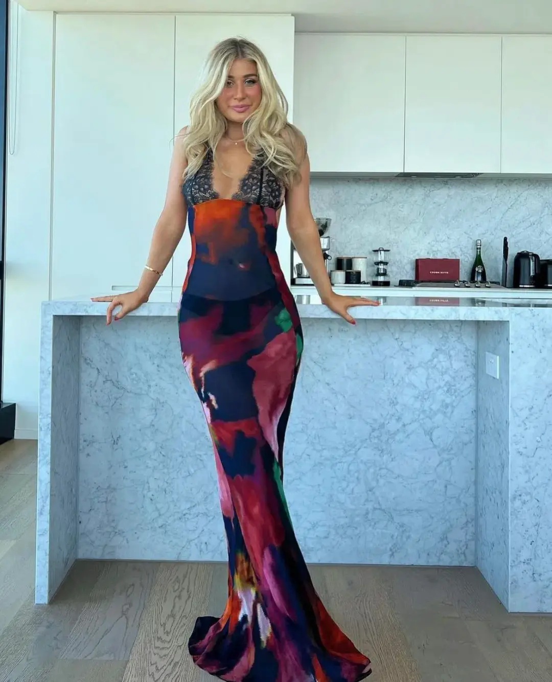 Rat & Boa Paola Floral Slip Dress Multi Size S / 8 for rent on The Volte - main image