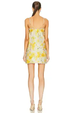 Zimmermann The Wonderland Shell Shift Mini Dress in Daffodil Print Size 1 / AU 10 for rent on The Volte - image 2