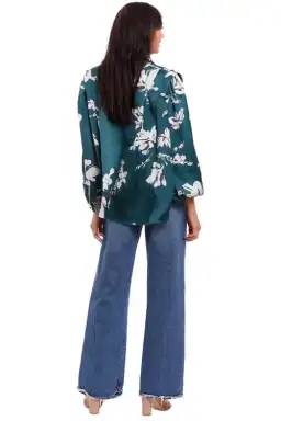 Aje Efflorescent Blouse in Green Size 10 for rent on The Volte - image 3