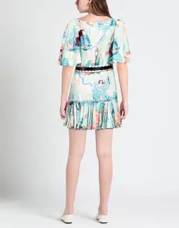 Leo Lin Mia V Neck Mini Dress in Vacanza Print Size 14 for rent on The Volte - image 2
