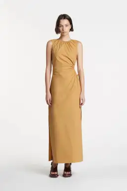 Sir the Label Dion Cut Out Detail Dress Camel Brown Size AU 10 for rent on The Volte - image 1