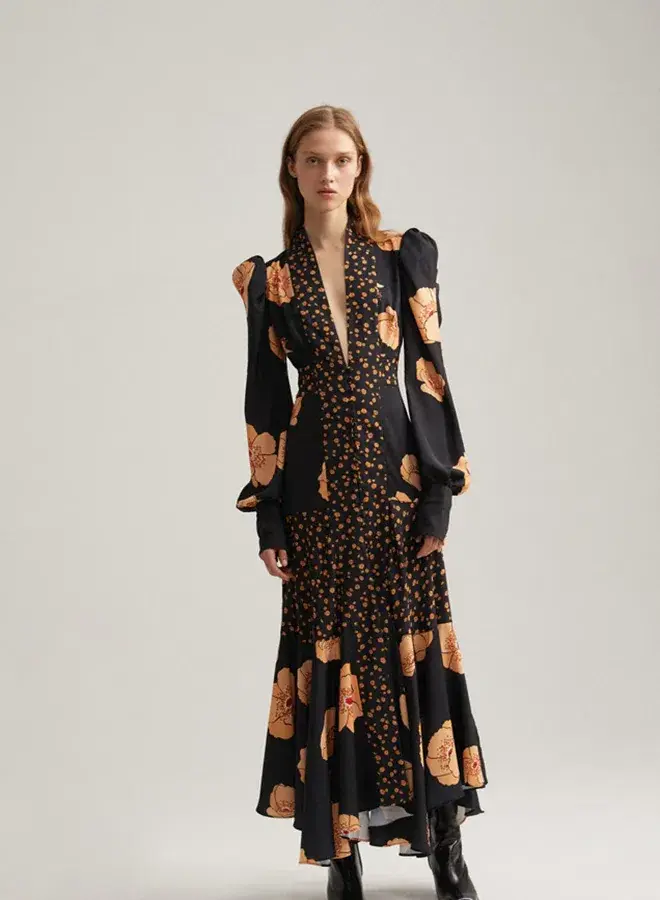 Acler Elton Dress Poppy Mix Print Size 10 - Image 6