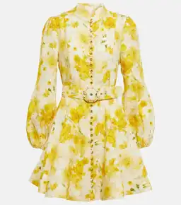 Zimmermann Wonderland Belted Mini Dress Daffodil Floral Print Size 1 / Au 10 for rent on The Volte - image 2